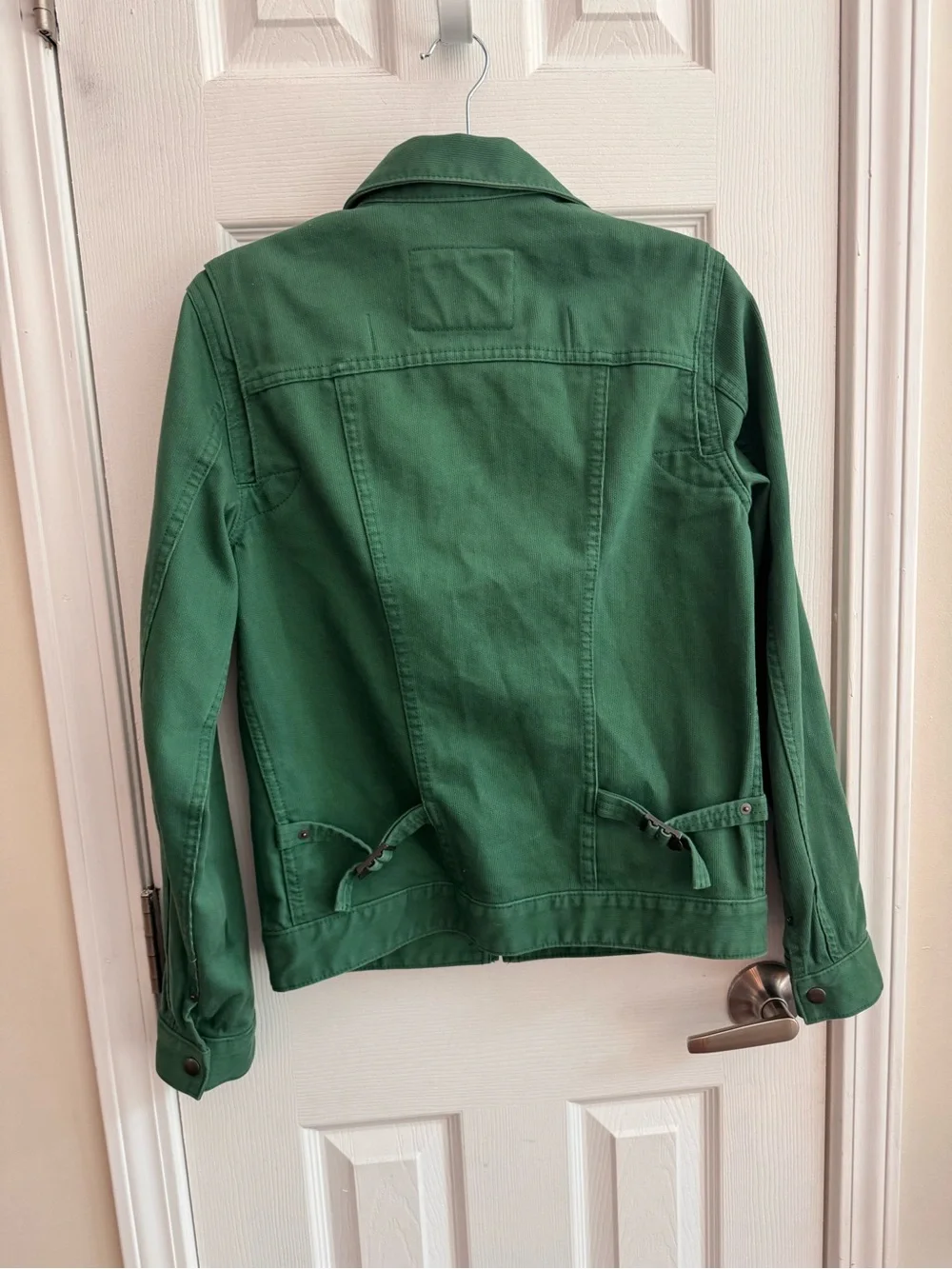 BEAMS Green Demin Workwear Jacket Zip Front Men's